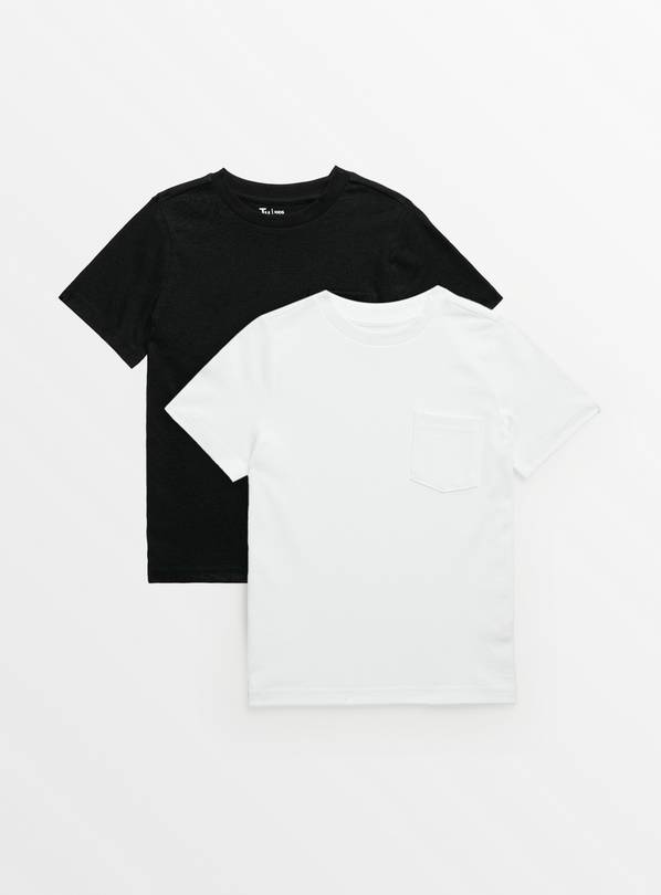 Black & White Short Sleeve T-Shirts 2 Pack 5 years